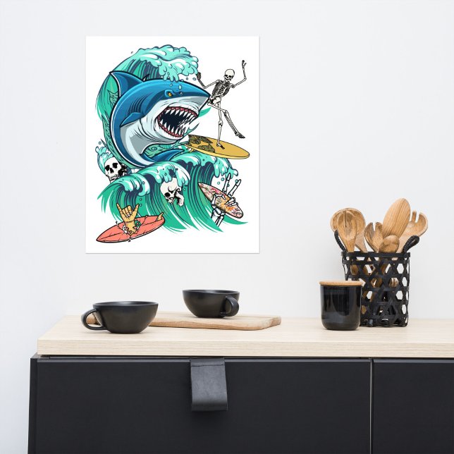 Poster Onde requin (Créateur téléchargé)