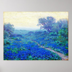 Poster Onderdonk - Bluebonnets au lever du soleil