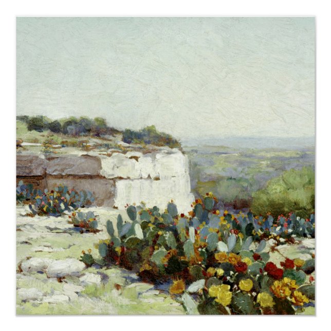 Poster Onderdonk - Prickly Pear en fleurs (Devant)