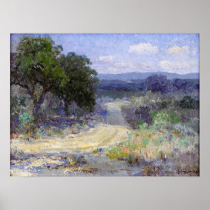 Poster Onderdonk - Un sentier à travers le Texas Hill Cou