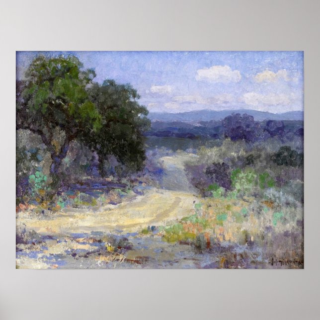 Poster Onderdonk - Un sentier à travers le Texas Hill Cou (Devant)