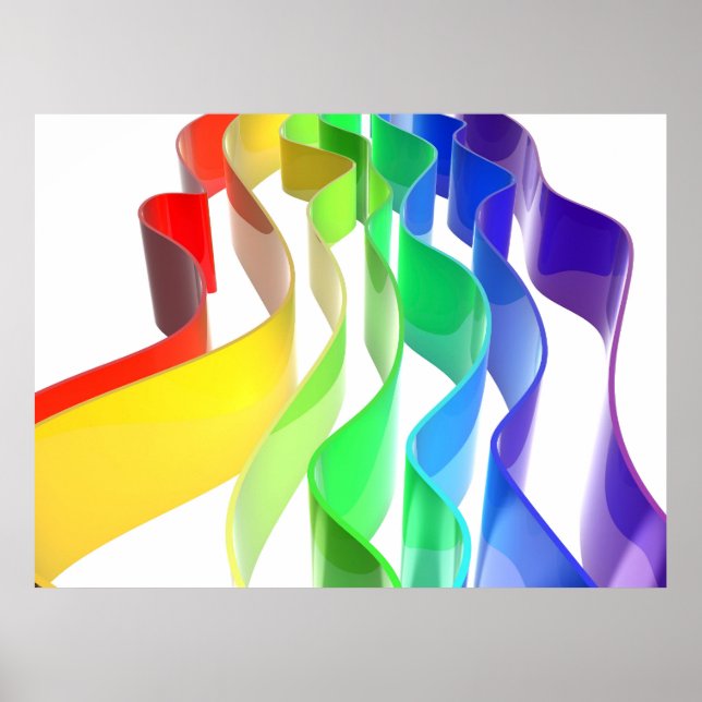 Poster Ondes Rainbow (Devant)