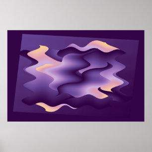 Poster Ondes violettes