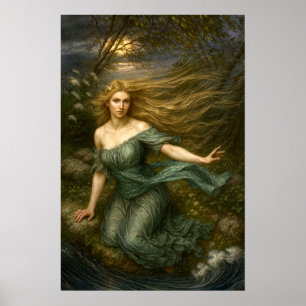 Poster Ondine au clair de lune