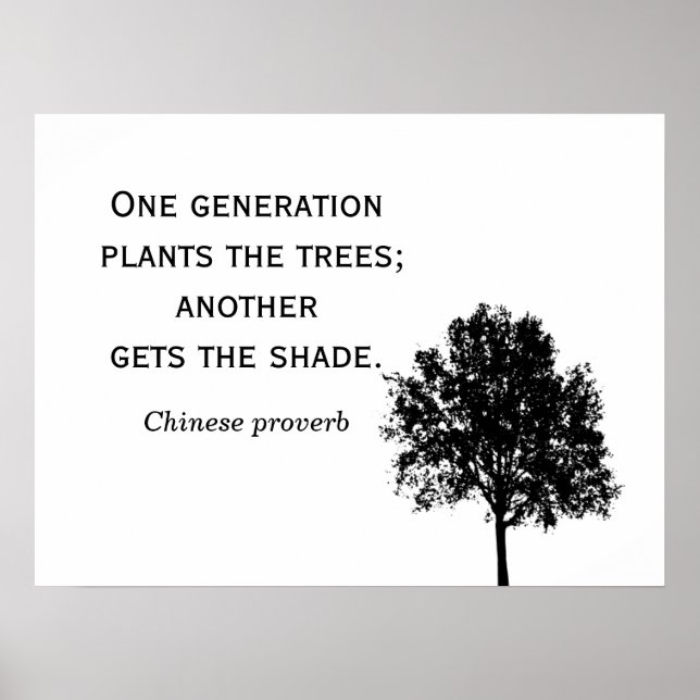 Poster One Generatin Plants the Tree **** (Devant)