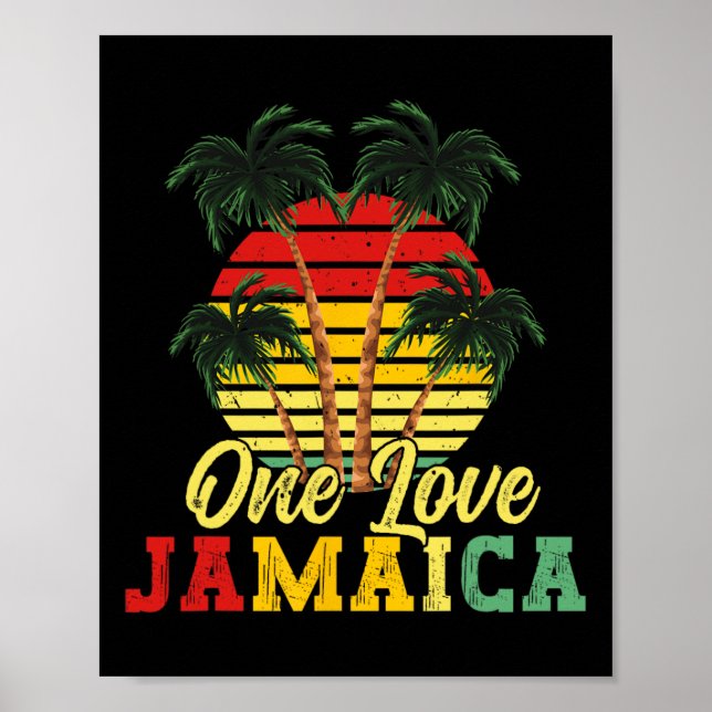 Poster One Love Jamaïque Summer Family Vacation Jamaican  (Devant)