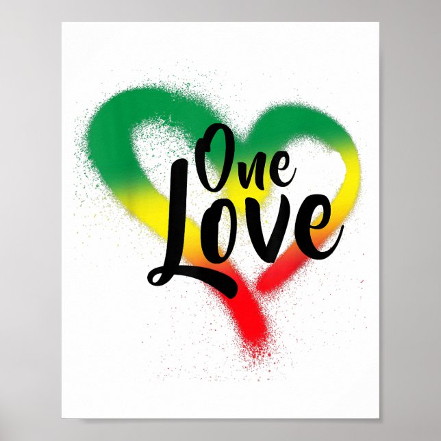 Poster One Love One Heart Reggae Vibes (Devant)