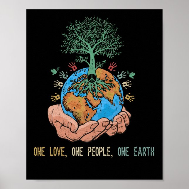 Poster One Love One People One Jour des terres World Peac (Devant)