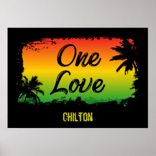 Poster One Love Respectez l'Unité et l'Inclusion Jamaïcai