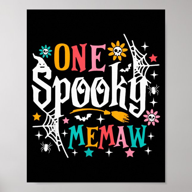 Poster One Soky Memaw Shirt Funny Halloween Soky Grandma  (Devant)