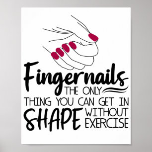 Poster Ongles de doigt Citation Nail Technicien Clou A
