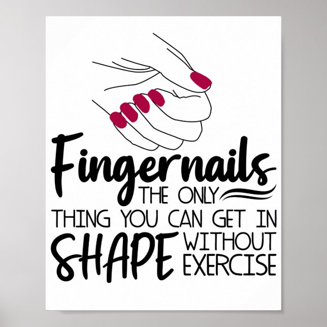 Poster Ongles de doigt Citation Nail Technicien Clou A (Devant)
