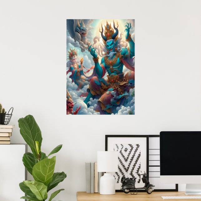 Poster Oni Illuminé  (Bureau à domicile)