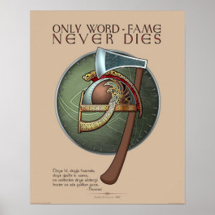 Poster "Only Word-Fame Never Mores" (16x20)