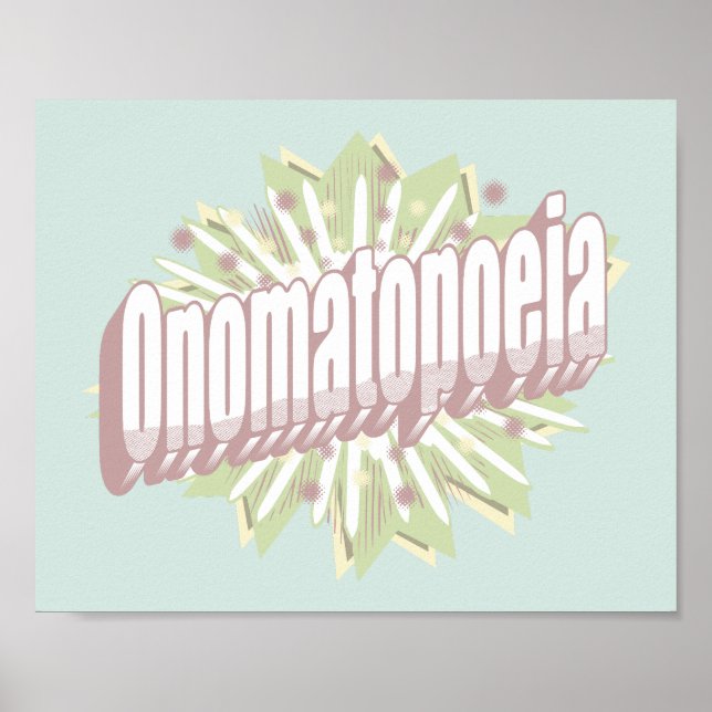 Poster Onomatopoeia Explosion Anglais (Devant)