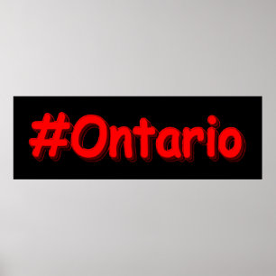 Poster "#Ontario" Joli design. Commandez dès maintenant 