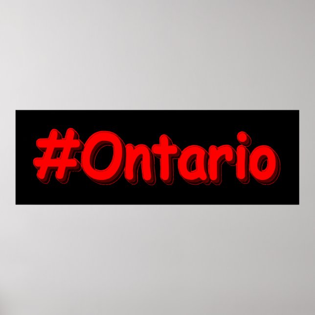 Poster "#Ontario" Joli design. Commandez dès maintenant  (Devant)