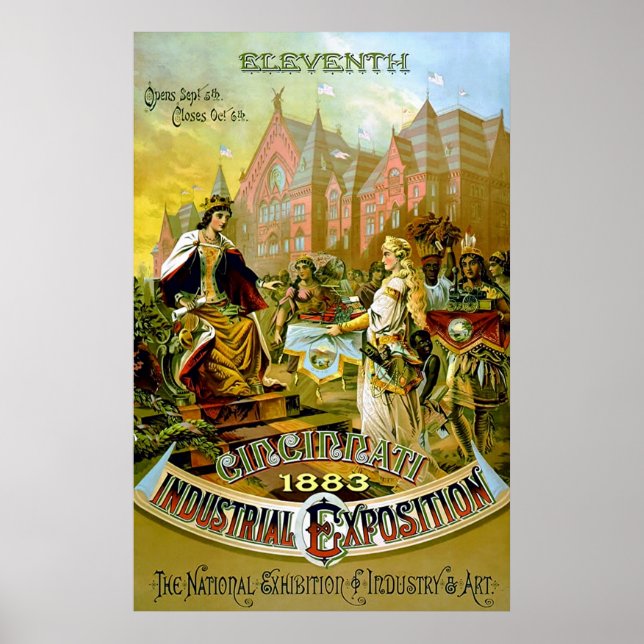 Poster Onzième Exposition industrielle de Cincinnati. (Devant)
