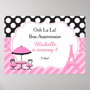 Poster Ooh la la Paris Tea Anniversaire