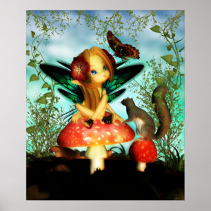 Poster Ooh Pretty Butterfly - Cutie Butterfly Fairy