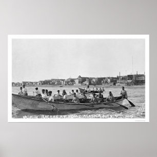 Poster Oomiak Racers Nome, Alaska 1915