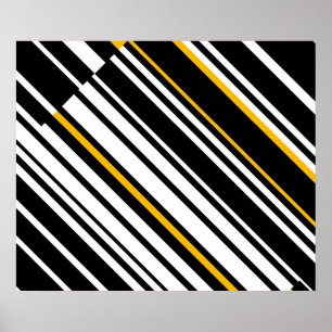 Poster Op Art Hommage à GF Diagonal Lines Four
