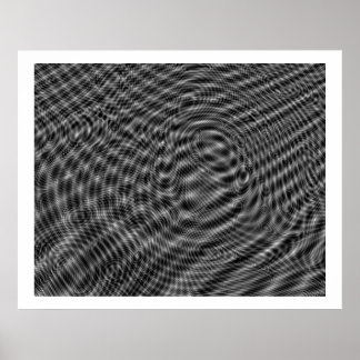 Poster Op Art Random Moire Waves 01
