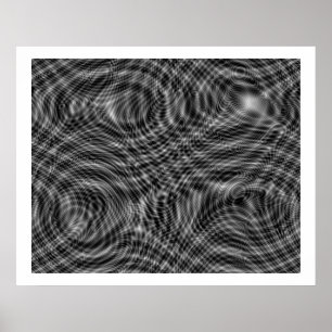 Poster Op Art Random Moire Waves 01 sans fil