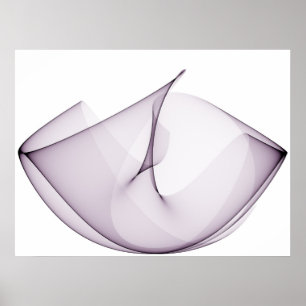 Poster Op Art Sine Courbes Trois Violets