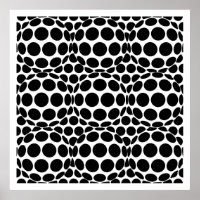 Op Art Spots et sphères - Noir et Blanc