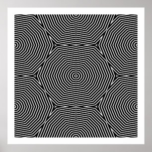 Poster Op Art Uniquement Formes Symétriques 04 Simples