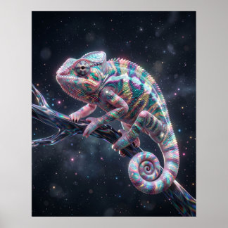 Poster Opale Caméléon Holo Branche