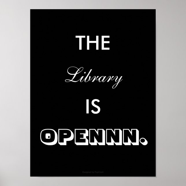 Poster Open de la Bibliothèque (Devant)