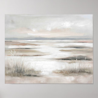 Poster Open Horizon Marsh #3 – Paysage artistique doux et