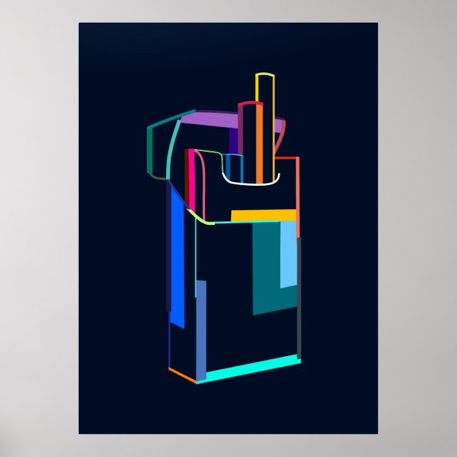 Poster Open pack of cigarettes (Devant)