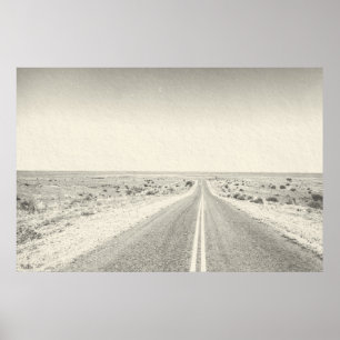 Poster Open Road Desert Photographie Artiste de l'art Imp