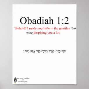 Poster Open Source Translation Obadiah 1:2