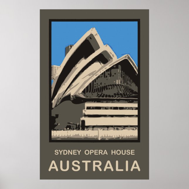 Poster Opéra d'Australie Sydney (Devant)