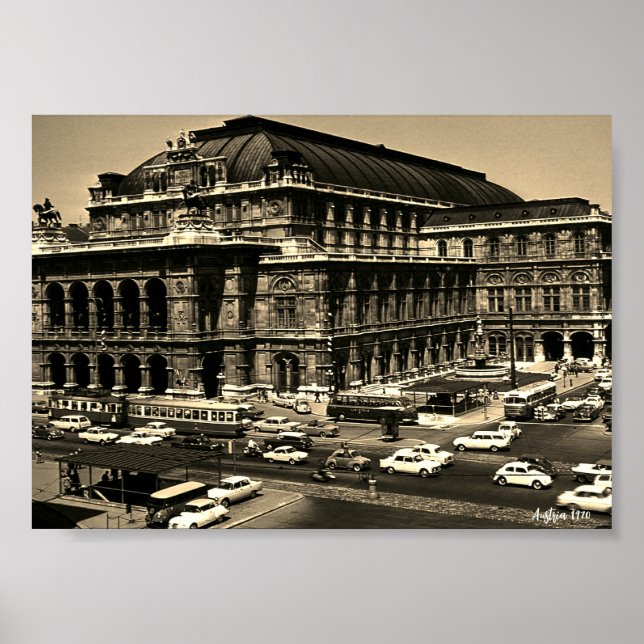 Poster Opéra de l'Opéra d'État de Vienne en Autriche vint (Devant)