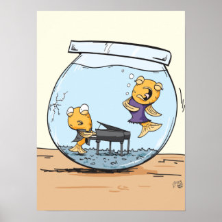 Poster Opéra de poisson rouge