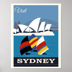 Poster Opéra de Sydney et pont du port, Travel