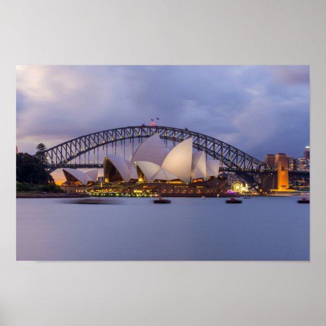 Poster Opéra de Sydney la nuit (Devant)