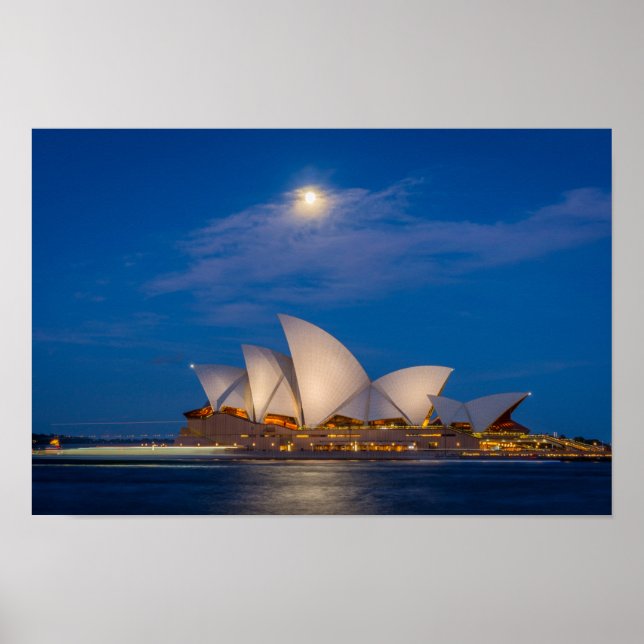 Poster Opéra de Sydney la nuit (Devant)