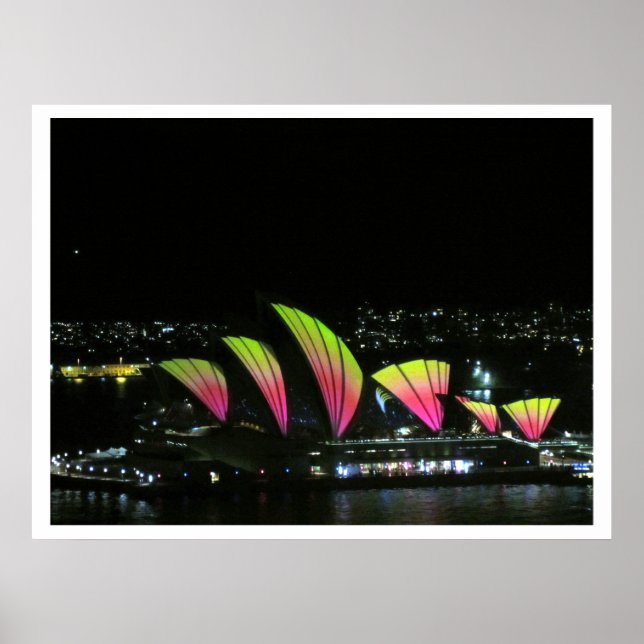 Poster opéra de sydney orange vif (Devant)