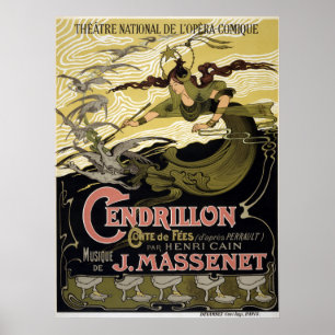 Poster Opéra français vintage Paris de Cendrillon