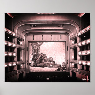 Poster Opéra Staatsoper de Vienne Autriche intérieur vint
