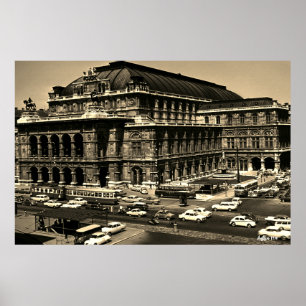 Poster Opéra Staatsoper de Vienne Autriche vintage