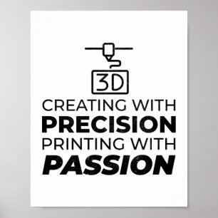 Poster Opérateur d'imprimante d'impression 3d drôle
