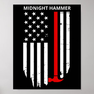 Poster Opération de jet furtif B-2 Midnight Hammer Drapea