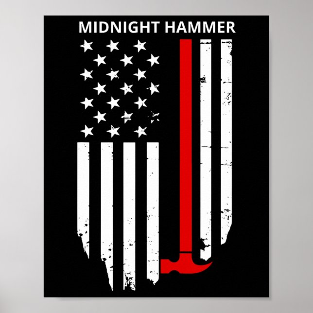 Poster Opération de jet furtif B-2 Midnight Hammer Drapea (Devant)